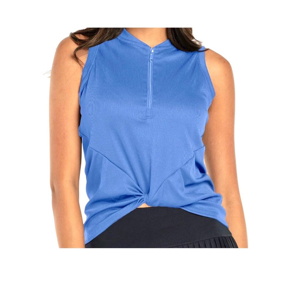 Lucky In Love large Twist It Up 1/4 zip golf tank top TS 3330